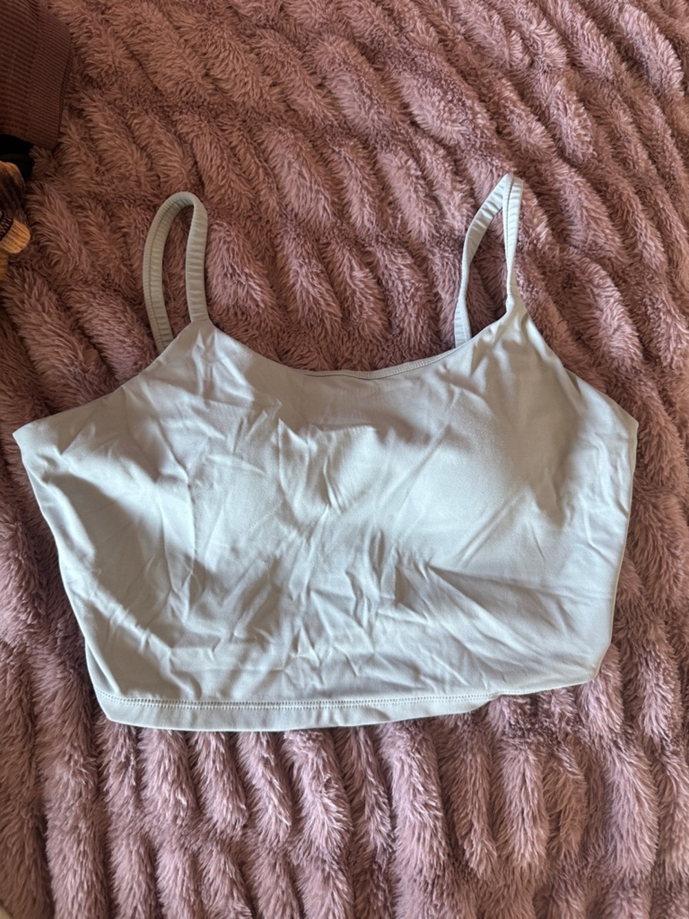 Grey workout top/ crop top/ sports bra